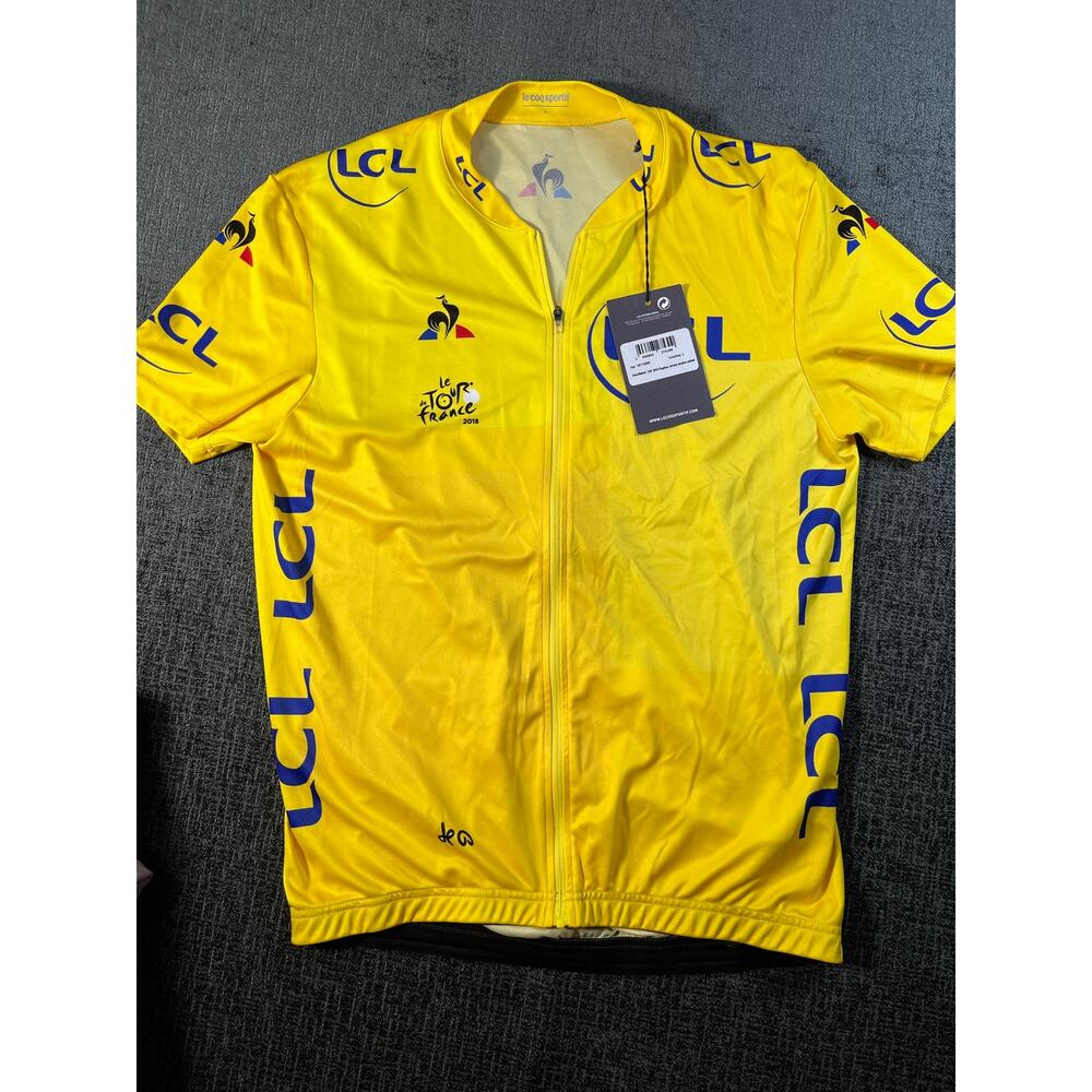 2018 LCL le tour France replica jersey NWT size L bike racing empire yellow